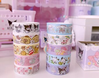 10Roll/set Cute Cartoon Character Decoration Masking Washi Tape Kids Scrapbooking Journal Collage Material Sticker Gift | Stationery