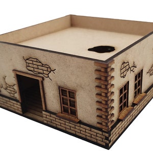 MDF Lasercut Terrain - Post Apo klein huis 1 (digitaal bestand/.cdr,.svg)