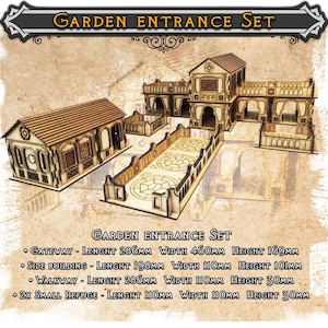 MDF Lasercut Terrain - Oosterse tuiningang (digitaal bestand/.cdr,.svg)