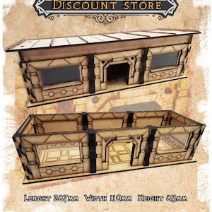 MDF Lasercut Terrain - Sci-Fi Discount Store (digitaal bestand/.cdr,.svg)