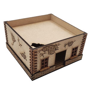 MDF Lasercut Terrein - Post Apo klein huis 2(digitaal bestand/.cdr,.svg)