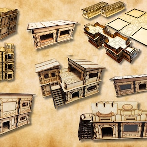 MDF Lasercut Terrain - Sci-Fi-bundel (digitaal bestand/.cdr,.svg)