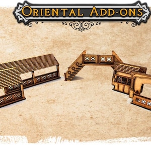 MDF Lasercut Terrain - Oriental Addons (digitaal bestand/.cdr,.svg)