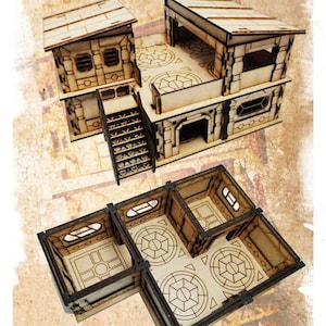 MDF Lasercut Terrain - Sci-Fi Voorzieningen (digitaal bestand/.cdr,.svg)