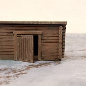 MDF Lasercut Terrain - Log House Small Shack (digitaal bestand/.cdr,.svg)