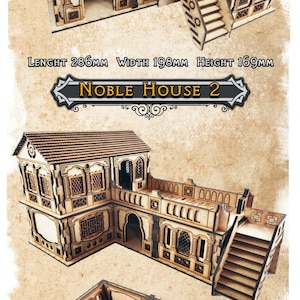 MDF Lasercut Terrain - Oriental Noble Houses (digitaal bestand/.cdr,.svg)