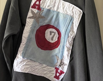 Patchwork Billiard Ball Playing Card Crewneck Sweatshirt