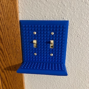 Lego Kompatibel Dual Lichtschalter Abdeckung, Mit Mini Regal.