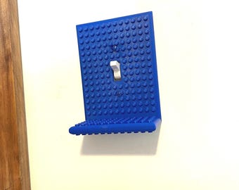 Lego compatible light switch cover XL with mini Shelf