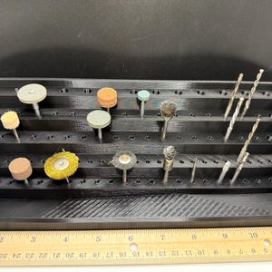 3D Printed Dremel Bit Organizer – Rotary Tool Accessory Holder for Drill Bits, Sanding, Grinding & Polishing Attachments
