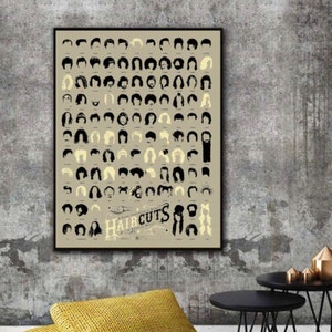 A Visual Compendium of Notable Haircuts in Popular Music Canvas Posters