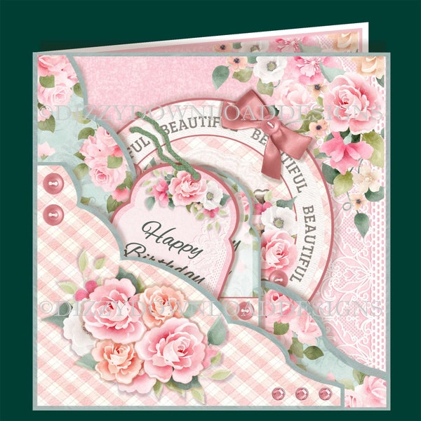Very Special Moments Ornate Double Pocket Card with Tags Downloadable Card Kit Digital Download INSTANT DOWNLOAD  Pocket Card Ready to Print