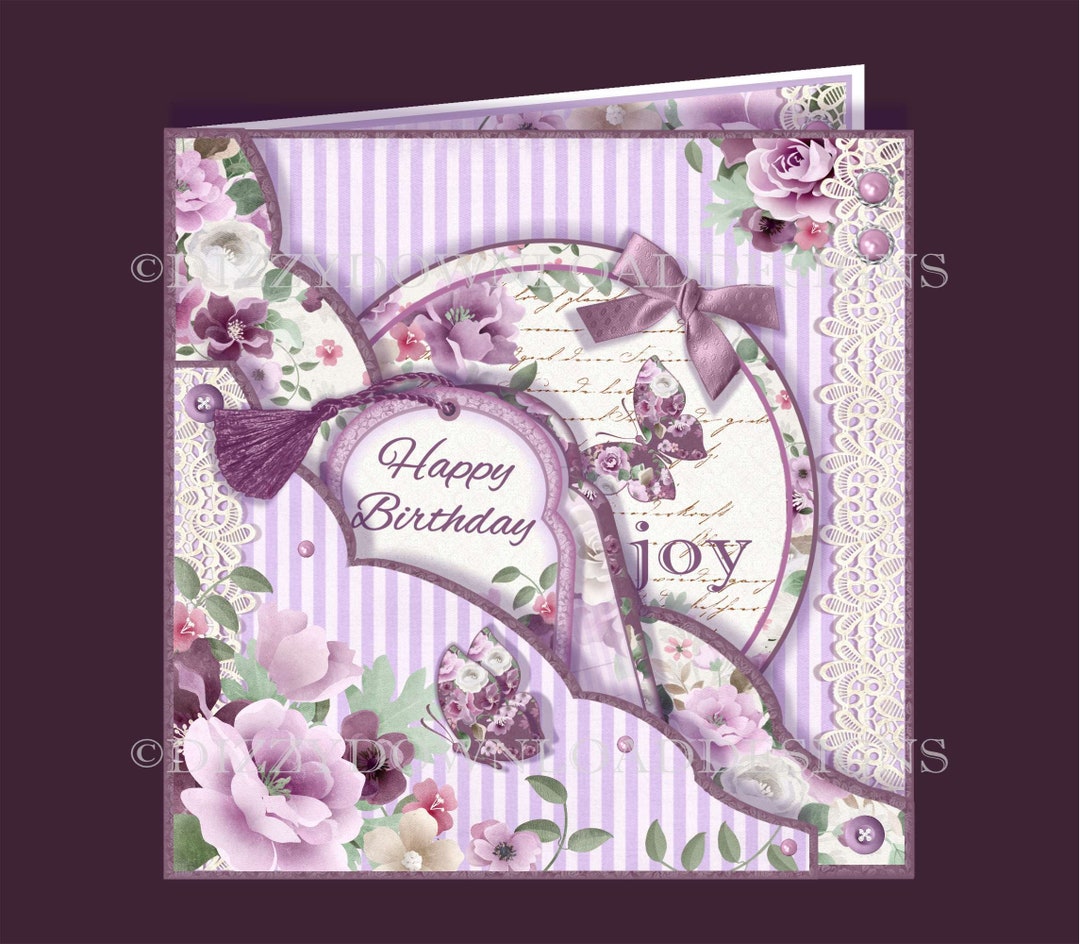 Ornate Double Pocket Printable Card Tags Inserts Decoupage Envy INSTANT ...