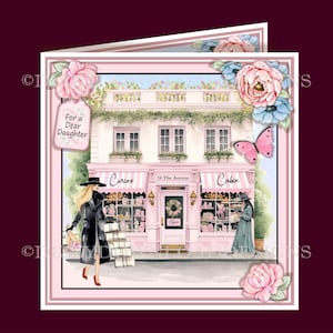 The Curios Shop downloadbare kaart voorkant met inzetstukken cadeaukaartjes Digitale download INSTANT DOWNLOAD kaart voorkant, klaar om thuis af te drukken