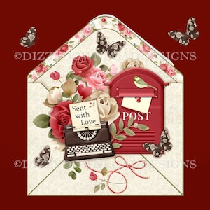 Tarjeta con forma de envidia de entrega muy especial con insertos para decoupage, envidia, descarga instantánea para cumpleaños, día de la madre, aniversarios, etc.