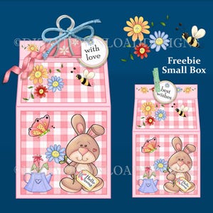 Spring Garden Downloadable Milk Box Cartons Ready to Print INSTANT DIGITAL DOWNLOAD simply print cut and glue Could also be used for Easter