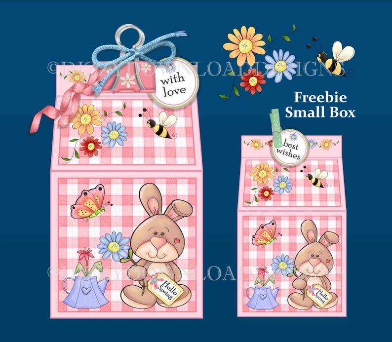 Spring Garden Printable Milk Box Cartons INSTANT DOWNLOAD Ready to ...
