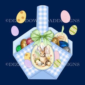 Cesto regalo di Pasqua con fiocchi per decoupage Etichetta regalo e carta di supporto ideale per mini uova di Pasqua o caramelle Pronto per la stampa DOWNLOAD DIGITALE IMMEDIATO