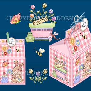 Spring Garden Printable Milk Box Cartons INSTANT DOWNLOAD Ready to ...