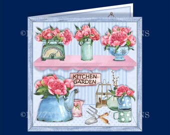 Kitchen Garden Printable Card Inserts Decoupage Envy INSTANT DOWNLOAD Ready to Print