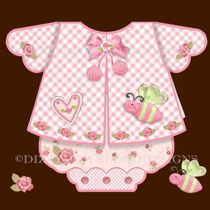 Baby Mädchen Matinée Romper Anzug Herunterladbare Karte Kit Digitaler Download Sofortiger Download Digitale Karte, die Baby-Strampler-Karte bereit zum Drucken