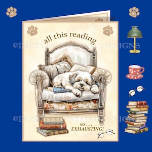 Reading Is So Straßing Herunterladbare Karte mit Decoupage-Einlagen Neid Alle Bereit zum Drucken SOFORTIGER DOWNLOAD Geburtstagsruhestand Jedes Geschlecht