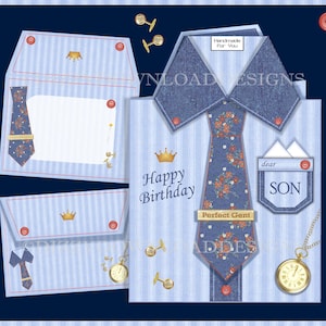 Perfect Gentle Shirt Karte mit Decoupage Einlagen Neid alle bereit zum Ausdrucken zu Hause DIGITALER DOWNLOAD Geburtstag Vatertag
