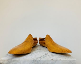 Vintage Wooden British American Shoe Trees