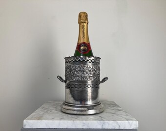 Antique Ornate Walker and Hall Silver Plated Bottle Holder