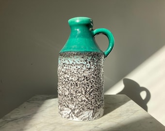 West German Fat Lava Marei Keramik Drip Jug Vase 6302