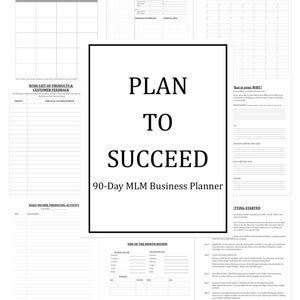Plano para ter sucesso: marketing de rede de 90 dias / planejador de negócios de MLM (INÍCIO DE SEGUNDA-FEIRA)