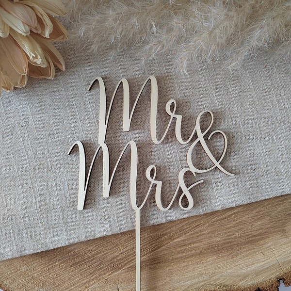 Mr & Mrs Caketopper aus Holz