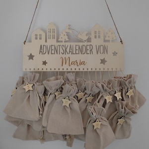 Adventskalender aus Holz personalisiert, Weihnachtskalender, DIY Adventskalender, Holzstärke 4/6mm,