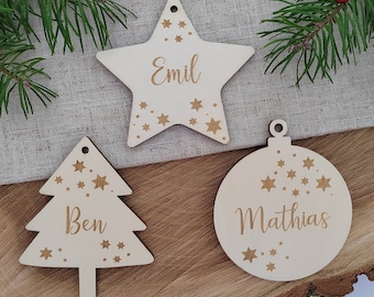 Personalized wooden Christmas ornaments