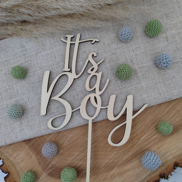 Its a Boy Caketopper Tortendeko aus Holz