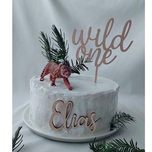 Cake Topper Wild One Tortenstecker aus Holz Personalisiert