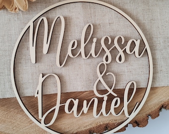 Wooden sign personalized wedding gift