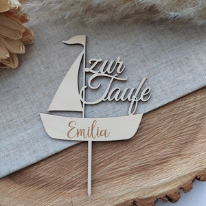 Personalized cake topper for baptism