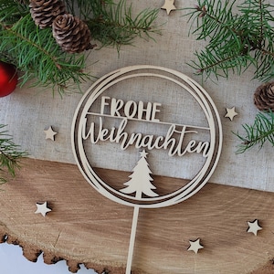 Frohe Weihnachten Cake Topper
