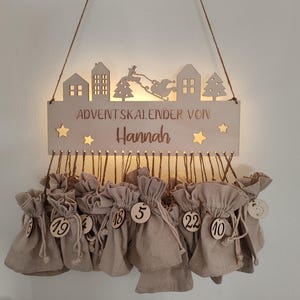 Weihnachtskalender, DIY Adventskalender, Adventskalender aus Holz personalisiert