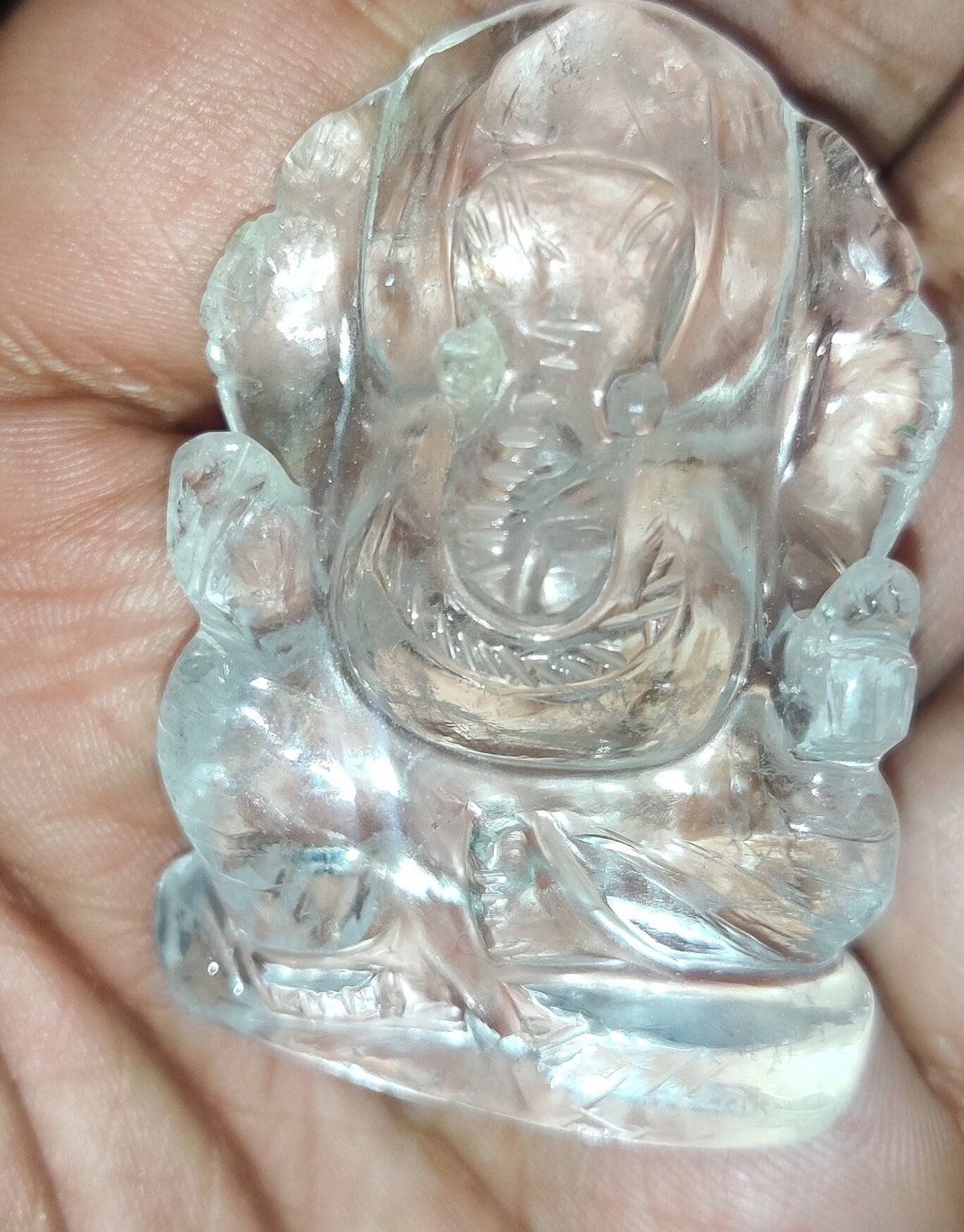 Crystal Ganesha Lord Ganesh Statue, Crystal Carving, Home Decor