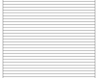 Quarter-Inch Lined Notebook Paper
