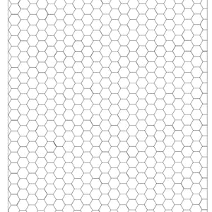 Papel cuadriculado hexagonal de media pulgada