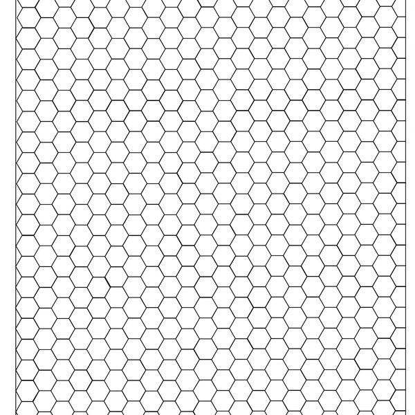 Half-Inch Hex Millimeterpapier