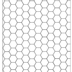 Papel cuadriculado hexagonal de una pulgada
