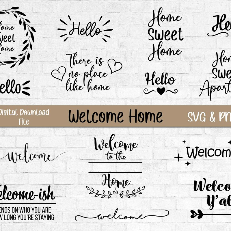Welcome Home Svg - Etsy