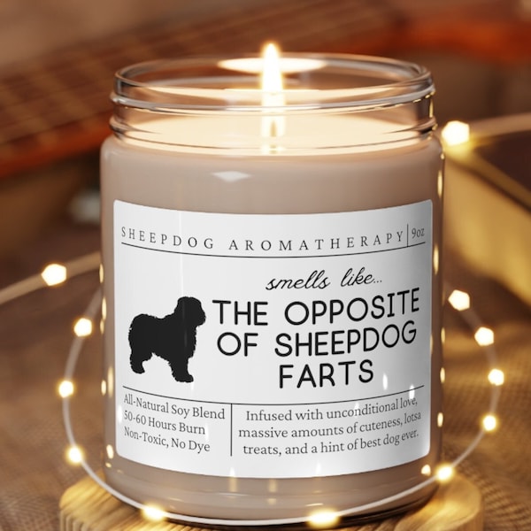 Sheepdog Gifts, Sheepdog Mom, Old English Sheepdog, Sheepdog Candle, Gift for Sheepdog Owner, Sheepdog Lover, Sheepdog Mother's Day Gift