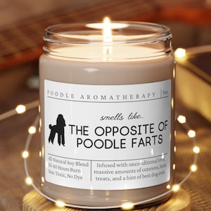 Poodle Gifts, Poodle Mom, Funny Poodle Gift, Poodle Candle, Gift for Poodle Owner, Unique Gift for Poodle Lover, Poodle Mother&#39;s Day Gift