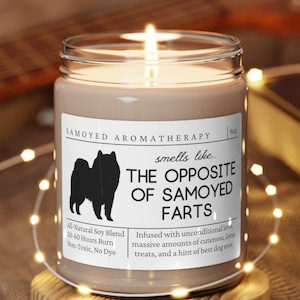 Samoyed Gifts, Samoyed Candle, Samoyed Mom, Funny Samoyed Gift, Gift for Samoyed Owner, Unique Gift for Samoyed Lover, Mother's Day Gift