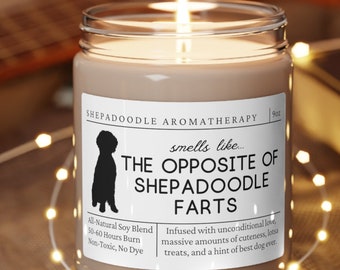 Shepadoodle Gifts, Shepadoodle Mom, Funny Shepadoodle Gift, Shepadoodle Candle, Gift for Shepadoodle Owner, Unique Shepadoodle Gift